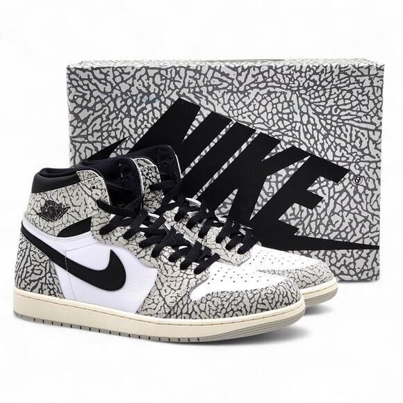 Nike Air Jordan 1 Retro OG High White Cement DZ5485-052 US 12.5 NWB - Picture 1 of 8